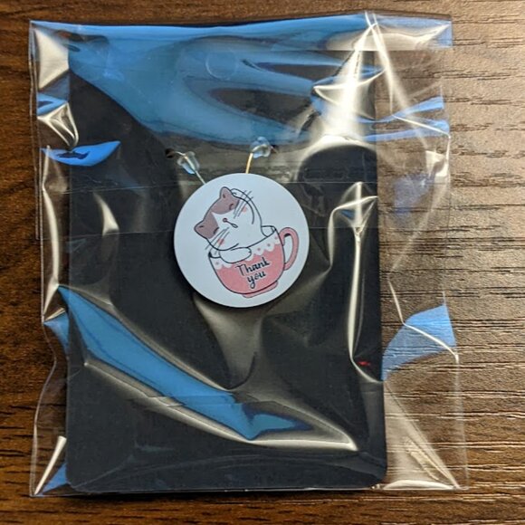 Blue with Cobalt Crescent Moon Earrings - Picture 4 of 6